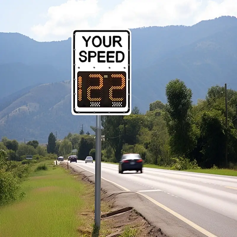 Solar LED Radar Speed Sign Display